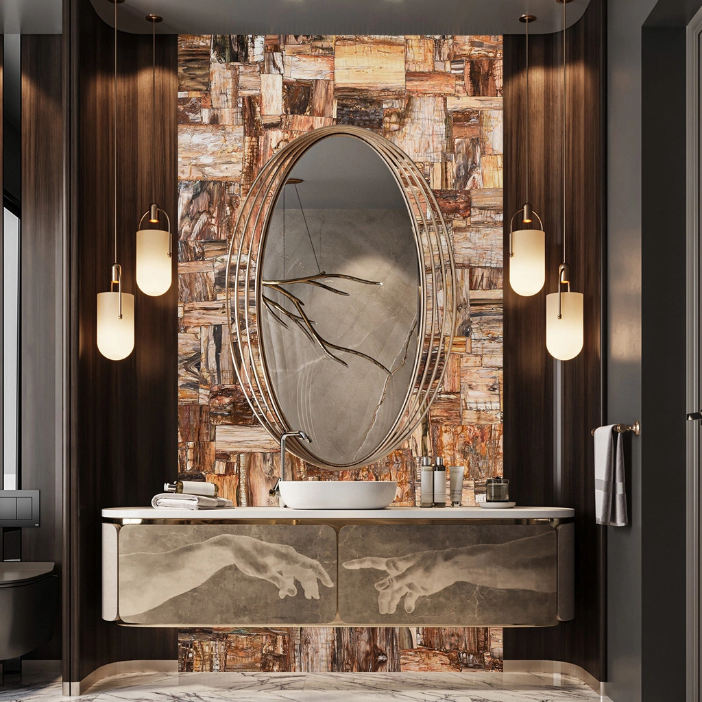 Brown Petrified Wood Retro