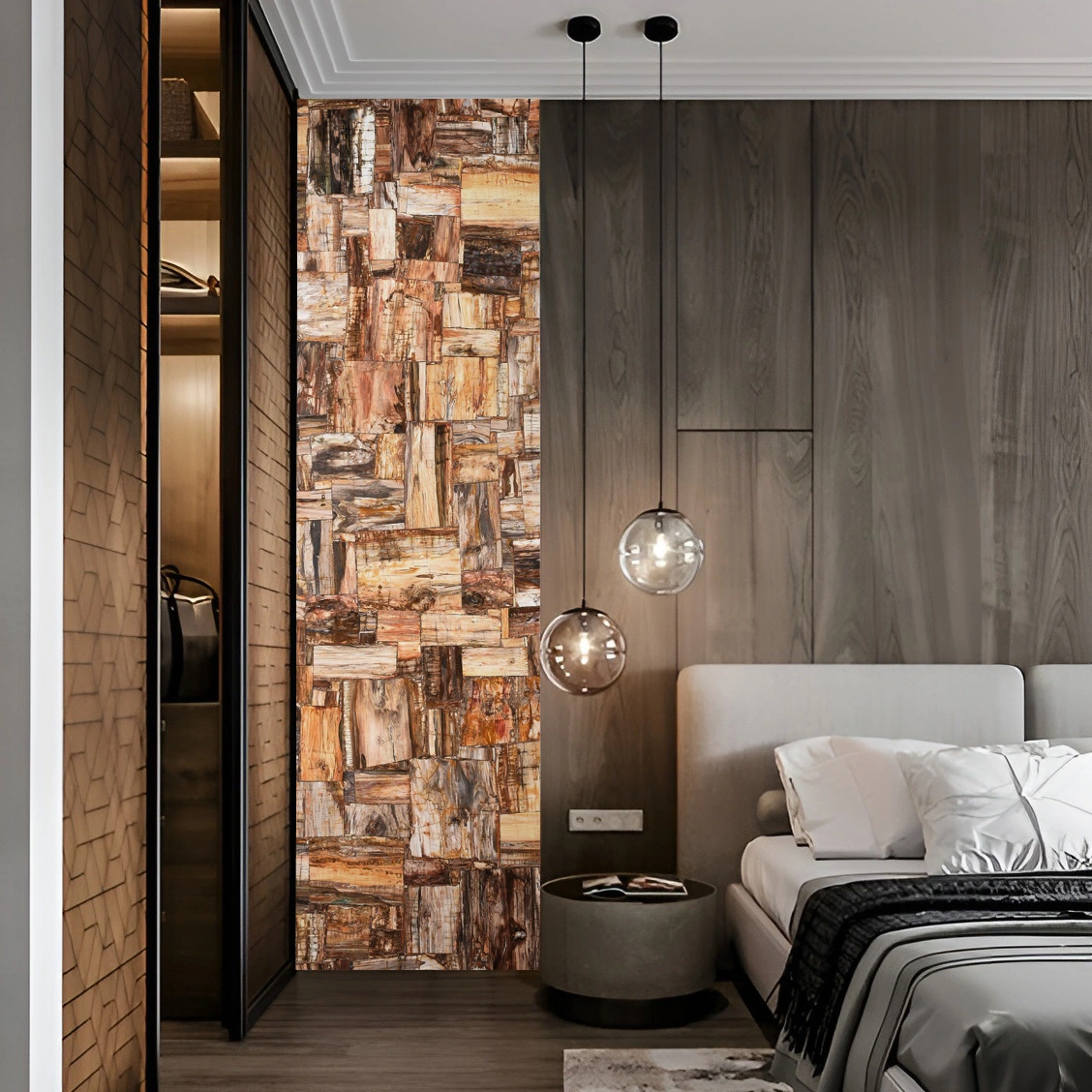 Brown Petrified Wood Retro