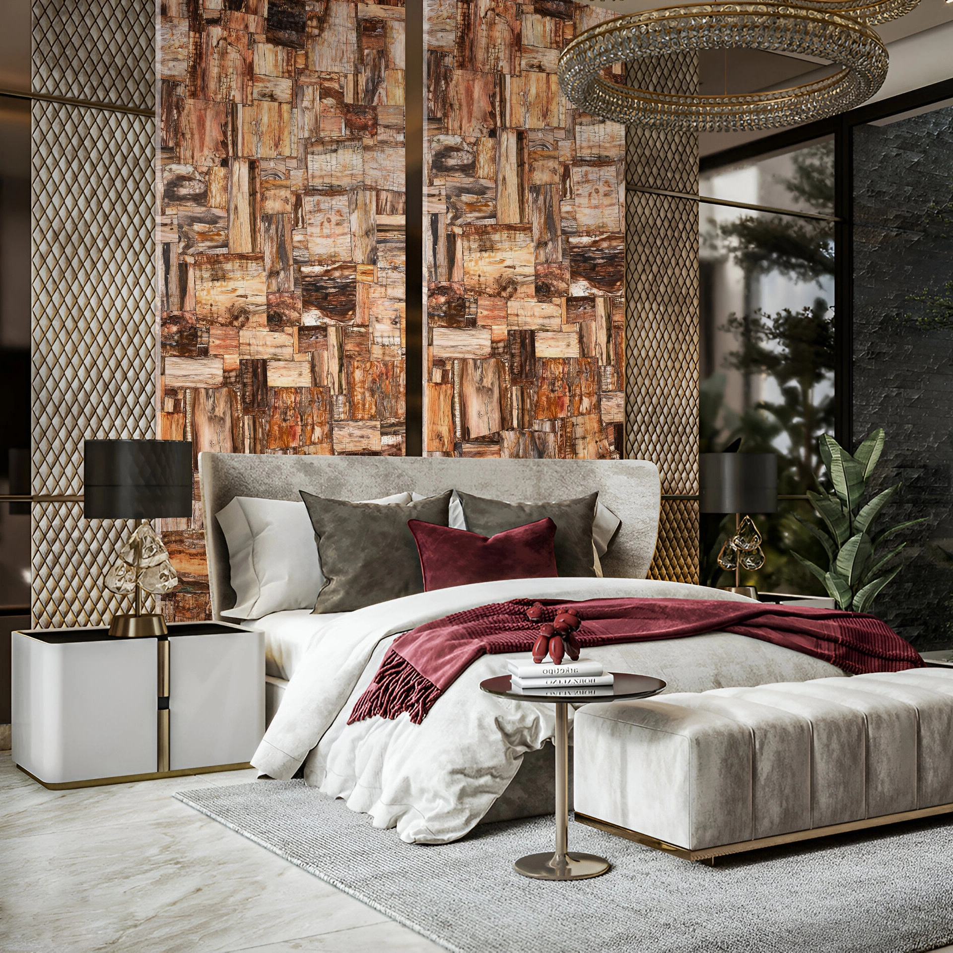 Brown Petrified Wood Retro