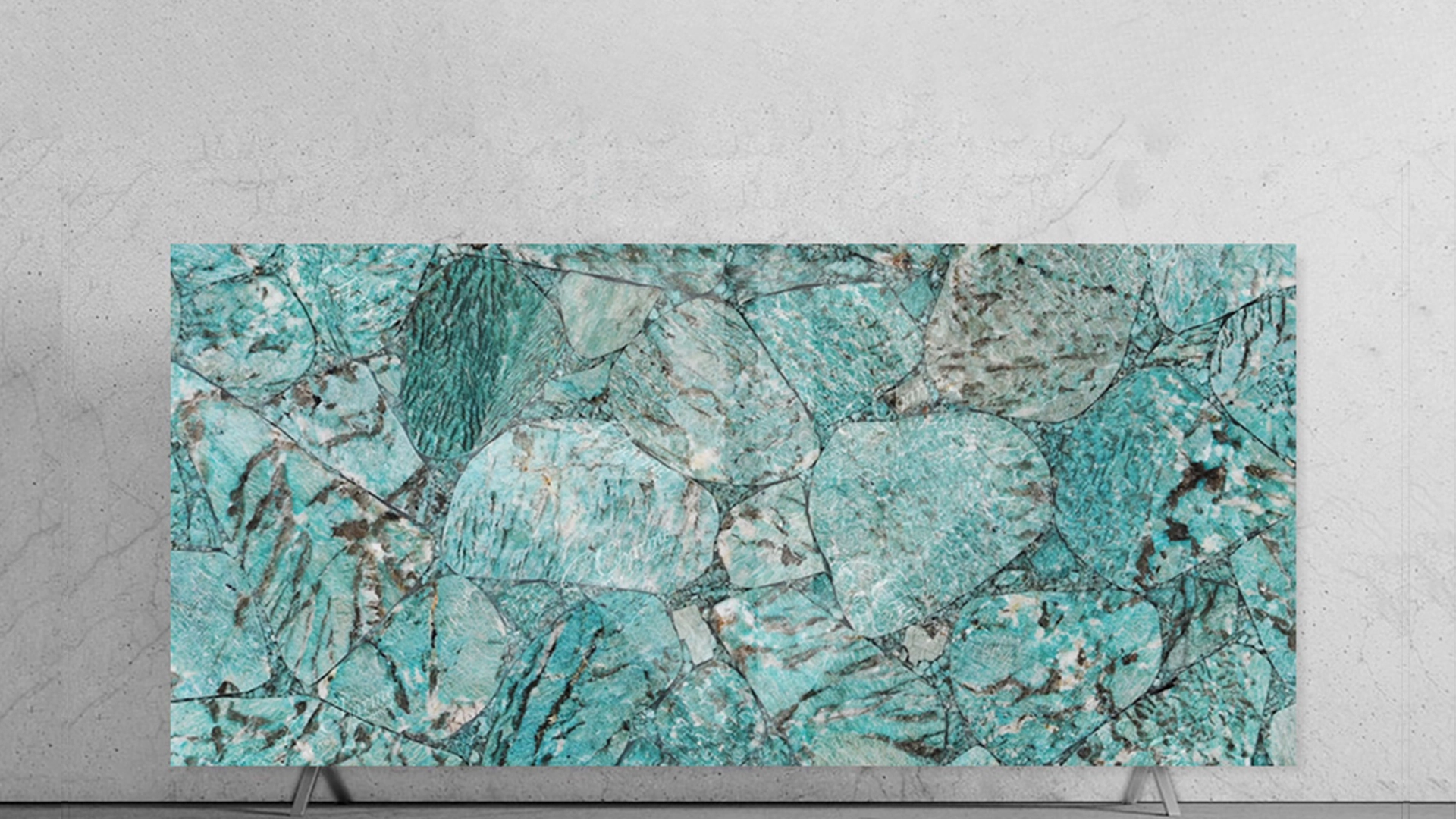 Amazonite Semiprecious Stone Slab in stock for fast delivery