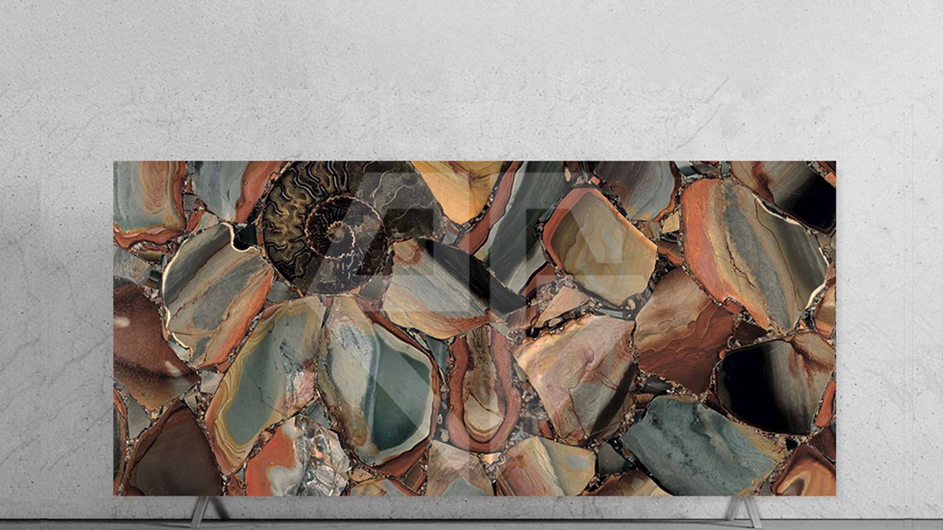 Polychrome Jasper Semiprecious Stone Slab unique natural patterns